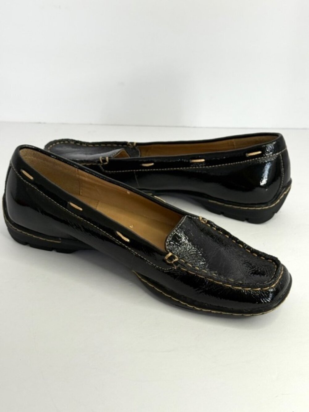 Bjordnal Blythe Women's Black Patent Slip-On Loafers Size 8M
